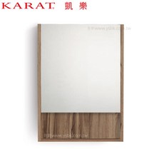 KARAT 發泡板鏡櫃 寬48cm*高75cm*深13cm 鏡櫃組 衛浴儲物櫃, 深木紋