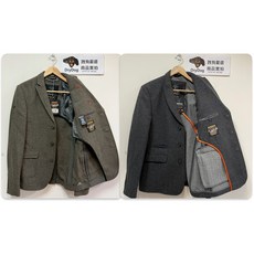 極度乾燥 Superdry Supremacy Tweed 羊毛花呢西裝外套 深灰, 深灰,L, 1個