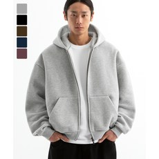 브렌슨 BRENSON 코지 오버핏 크롭 기모 후드집업 ( 8Color ) BR772