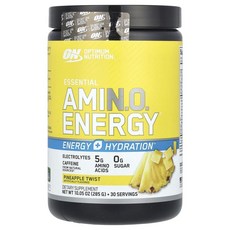 옵티멈 뉴트리션 에센셜 아미노 에너지 파인애플 트위스트 Optimum Nutrition Essential Amin.O. Energy® Pineapple Twist 285g, 1개