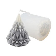 Cestony Iceberg / 크리스마스 트리 모양 캔들 실리콘 몰드 캔들 레진 기둥 아로마테라피 캔들 왁스 비누 꽃 표본 클레이 공예