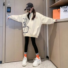 女童春秋長款衛衣 慵懶風上衣