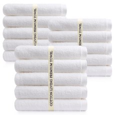 코튼리빙 고급 호텔 수건 면100% 연사 170g 안전한 무형광 타올, 화이트, 15개