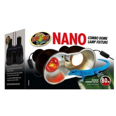 ZOO MED Nano 40W 吊掛式圓頂雙座燈罩 - 爬蟲保暖加熱燈, 1個