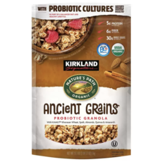 Kirkland Signature Ancient Grains 益生菌格蘭諾拉燕麥 全穀物 含卡姆小麥、斯佩爾特小麥、杏仁、藜麥、莧菜籽 1公斤, 1個, 35.3 oz (2 lb 3.3 oz) 1 kg