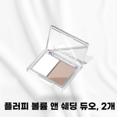 [국내정품] NAMING 네이밍 플러피 볼륨 앤 쉐딩 듀오 무광볼륨 디테일컨투어 볼륨하이라이터 하이라이터 쉐딩 섀딩 팔레트 애쉬그레이 뉴트럴브라운 그림자연출 입체감연출, 2개, 클리어쿨크레이