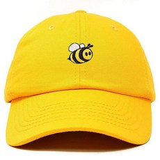 DALIX Bumble Bee 야구 모자 볼캡 자수 여성용 여아용 블랙 One Size, 골드