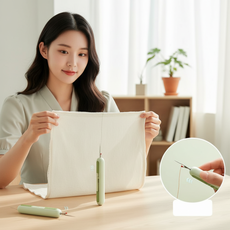 자동 실꿰기 도구 바늘귀 실넣기 기구 바늘땀 정리 실밥제거기 다용도 수예 부자재, 1개, 그린