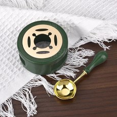 봉투 봉인 왁스 실링 스토브 멜팅 국자, 1개, Blackish 그린