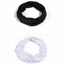 스마트덕 자외선 차단 쿨 스포츠 골프 마스크, 1세트, 블랙+화이트