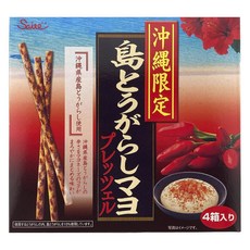 沖繩限定辣椒蛋黃醬椒鹽脆餅 4入, 1盒, 180g