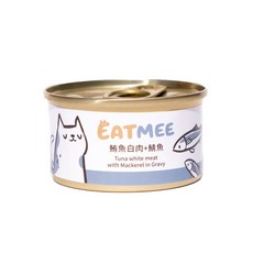 艾爾發寵物 鮪魚白肉系列 雞肉底系列 80g x 24罐/箱 貓罐頭 副食罐 貓湯罐, 1個, 鮪魚白肉+鯖魚