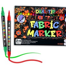 Glapy 듀얼팁 패브릭마카, 1세트, 24색