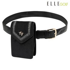엘르골프 여성 글리터 포인트 벨벳 벨트백_6I67506 2923035, 000, 블랙_199