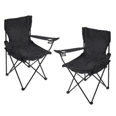 화이트울프 폴딩 캠핑 체어, 블랙, 2개