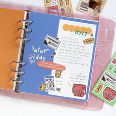 6공 버블버블 하프노트 다이어리리필 다이어리속지, 1개, 상세페이지 참조