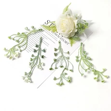 10Pcs 인공 식물 잎 웨딩 파티 홈 장식 액세서리 Diy 케이크 사탕 상자 갈 랜드 크리스마스 꽃 화 환, 01 10Pieces, 09 10