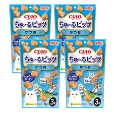 마더스캣 이나바 챠오 츄르비츠 촉촉한 고양이 져키 스낵 4종 콤보세트 컷팅된 츄르또, 츄르비츠 4종 세트, 1세트, 36g