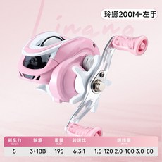 【釣友俱樂部】皓頓玲娜馬卡龍小烏龜水滴輪微物路亞輪金屬線杯漁輪海桿輪遠投魚輪粉色漁具好物, 1個, 玲娜水滴輪【泛用線杯】,右手型