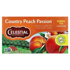 셀레스티얼 시즈닝스 Country Peach Passion 허브차 카페인 무함유 티백20개 41g CES-05324, 20개