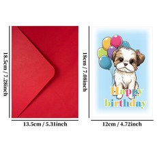 可愛有趣小清新祝福卡片 朋友生日聚會禮物信封賀卡, 1個