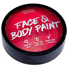 물 활성화 특수 분장 얼굴 및 바디 페인트 - 레드 페이스 Water Activated SFX Face and Body Paint - Red Face Paint Special, 1개, 빨간색