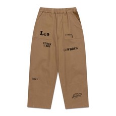 LEE KIDS 크렉 로고 세미와이드핏 배기 팬츠 베이지 LK2403PT41BE