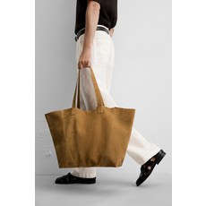 자라 ZARA 남성 가죽 쇼퍼백 - 캔디 브라운324580