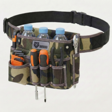 백호 튼튼한 8포켓 허리 공구 작업 벨트, 1개