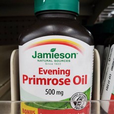 캐나다 자미에슨 달맞이꽃 종자유 500mg 감마리놀렌산 180정, 180개