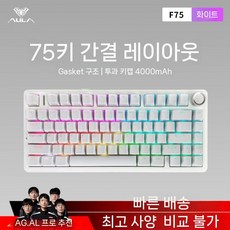 독거미 아우라 F75 회색 무선블루투스 키보드 게이밍 Sea 스위치 기계식 Salt 75키 RGB개스킷 Blue, F75 같은 높이 검은색 - 별 화살표 축