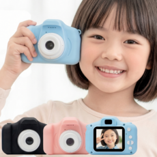 도파밍 어린이 키즈 미니 디지털 카메라 + SD카드 16GB, 스카이블루+메모리카드
