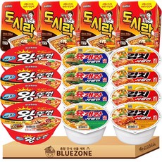 소컵라면 C세트 육개장사발면4개 김치사발면4개 왕뚜껑미니4개 도시락4개 라면스틱4개, 1개