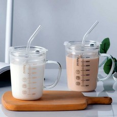 유리텀블러 흘림방지컵 환자용 컵 350ml, 1개