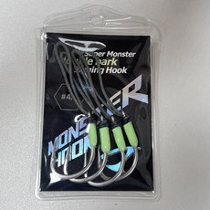 童元JM 雙倒刺不銹鋼釣鉤 夜光鉤 深海船釣適用 金槍石斑釣餌, 4/0 雙倒刺4入鉤,童元鐵板鉤雙倒刺, 1個