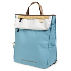 多功能媽媽包 媽咪包 母嬰包 - 便攜式大容量輕便雙肩奶爸背包學生書包, 藍色