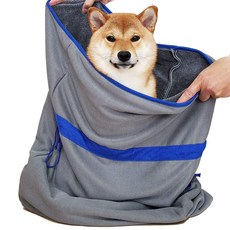 SHSCLY 60 75cm 애완 동물 용 슈퍼 흡수 수건 파우치 형 개 고양이 용 몸 닦아