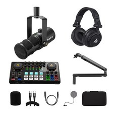 Maono PD400X 動圈麥克風 錄音 Podcast 套組 USB XLR 監聽耳機, PD400X,不加購轉接頭