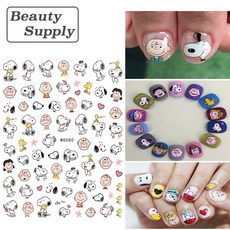 S228-WG080 강아지 스누피-9 네일아트 데코스티커, 1개