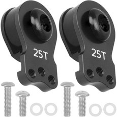 2Pcs Vgoohobby 알루미늄 RC 25T 서보 세이버 조절 가능한 하이 토크 후타바 타미야 110 트랙사스 TRX4 TRX6 SCX10 카프라 카블랙와 호환됩니다