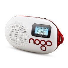 樂果 Q12 便攜音樂播放器 藍牙插卡FM收音機 多功能隨身聽 贈16G記憶卡, Q12升級版白紅色 送長掛繩+保護袋,官方標配(無卡)