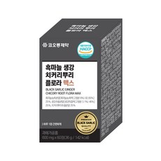 코오롱제약 흑마늘 생강 치커리뿌리 플로라 맥스 국산 100% 식약청인증, 1개, 60정