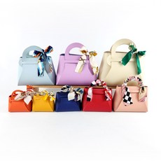 DD 가죽 구디백 쿠키 미니 기프트 박스 답례품 선물 상자 (L사이즈), 1개, 퍼플