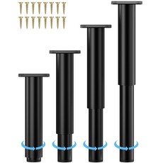 금속 조절 가능 가구 다리 7-12 6인치 Wlrrcwdtc 침대 지지 다리 조절 가능 침대 프레임/소파/드레서/ /의자/테이블 침대 교체 다리 침대 중앙 슬랫 다리 세트 4개, 7-12.6 inch (4pcs)