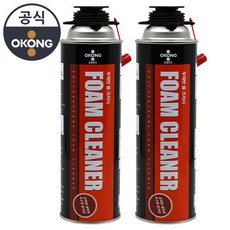 오공 폼클리너 우레탄폼 실리콘 스프레이 폼 제거 세척제 + 엘앤엠 니트릴 장갑 증정, 2개