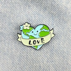 CQY136 지구 사랑 환경 보호 LOVE 행사 뱃지 배지 브로치