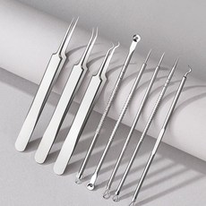 뾰루지 블랙헤드 바늘 핀셋 8종 제거기 압출기 미용 eun1182lq