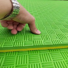 매트리스 놀이방 인테리어 블랙 양면 거실 매트 바닥 그레이 mxm (최소4개이상), E. 고밀도 황록색 5줄 패턴 양면개