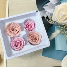 MIT Boutique Rose 永生玫瑰花材 四色裝, 豆沙x粉（萬搭款）, 豆沙x粉