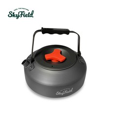 스카이필드 백패킹 주전자 0.7L(국산) SF-KT-018 / 캠핑 경질 알루미늄 티포트 식기 차박 미니 경량 감성 커피, 블랙, 1개